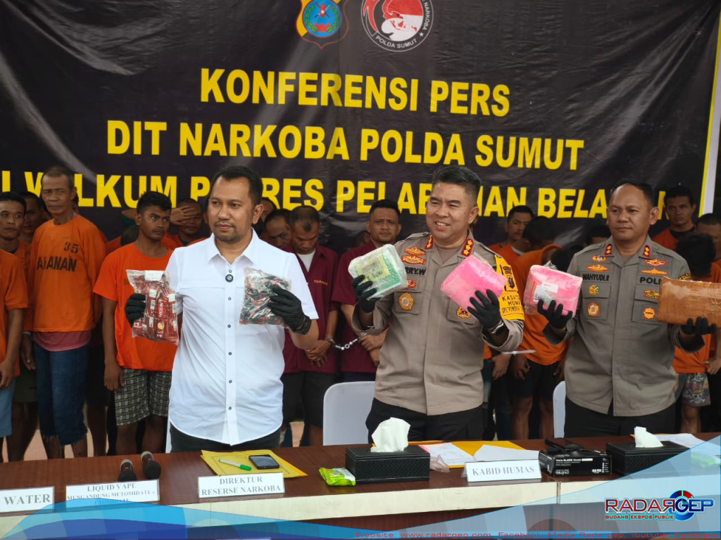 Polda Sumut dan Polres Belawan Ungkap 238 Kasus Narkoba